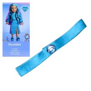 American Girl December BIRTHSTONE CHOKER Necklace Blue Beauty Topaz Accessory